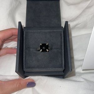 David Yurman Chatelaine® Ring with Black Onyx and Diamonds size 5 11MM